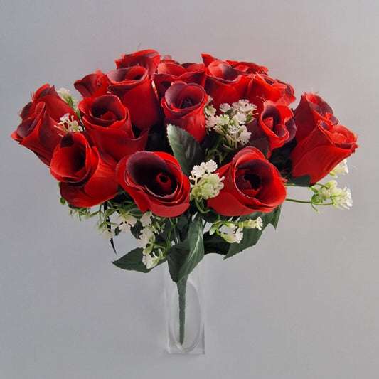 24 Head Large Rose Bouquet in Red - Amor Flowers