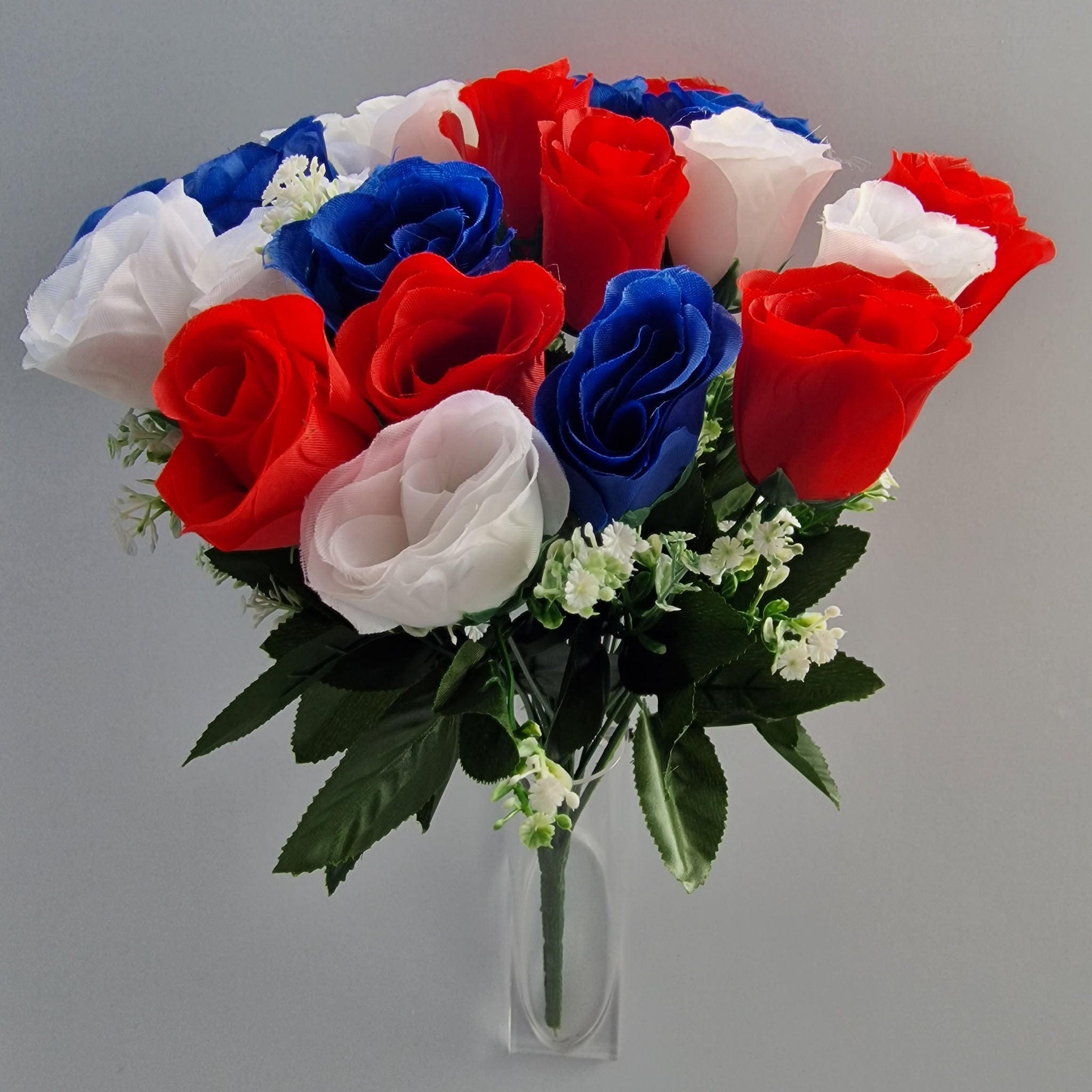 Red white and blue artificial clearance flowers