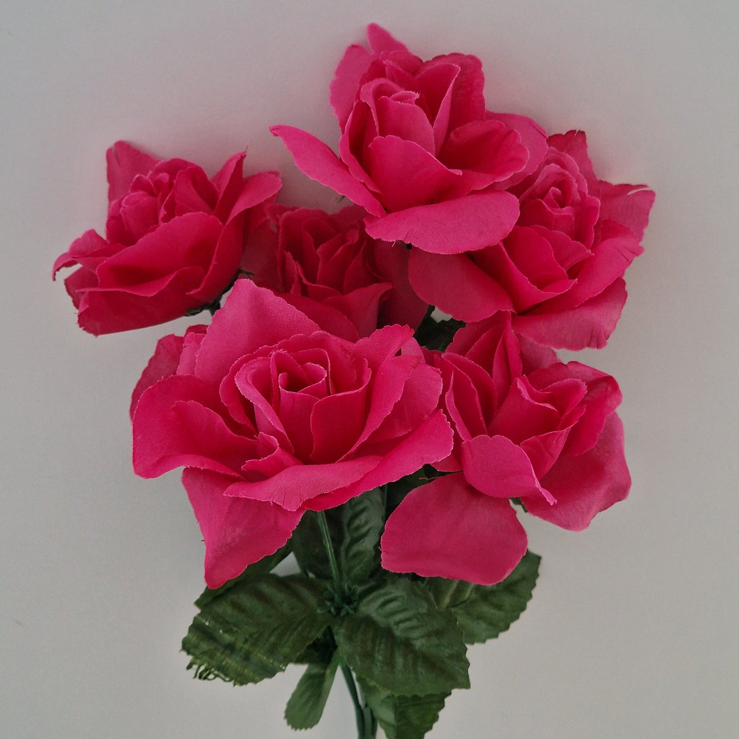 Artificial Carnival Rose Bush in 4 Colours - Amor Flowers