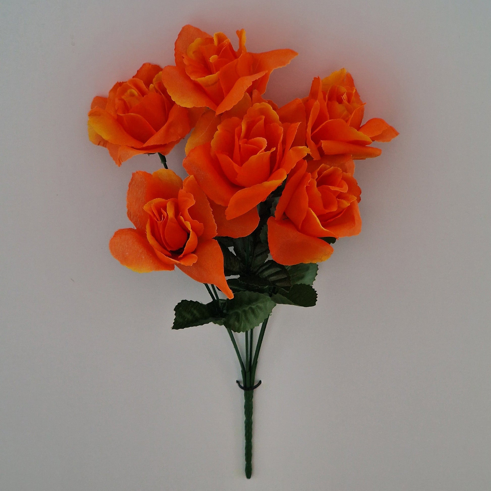 Artificial Carnival Rose Bush in 4 Colours - Amor Flowers