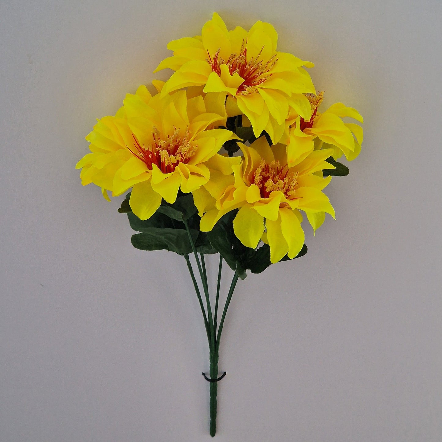 Artificial Carnival Zinnia Bush in 4 Colours - Amor Flowers