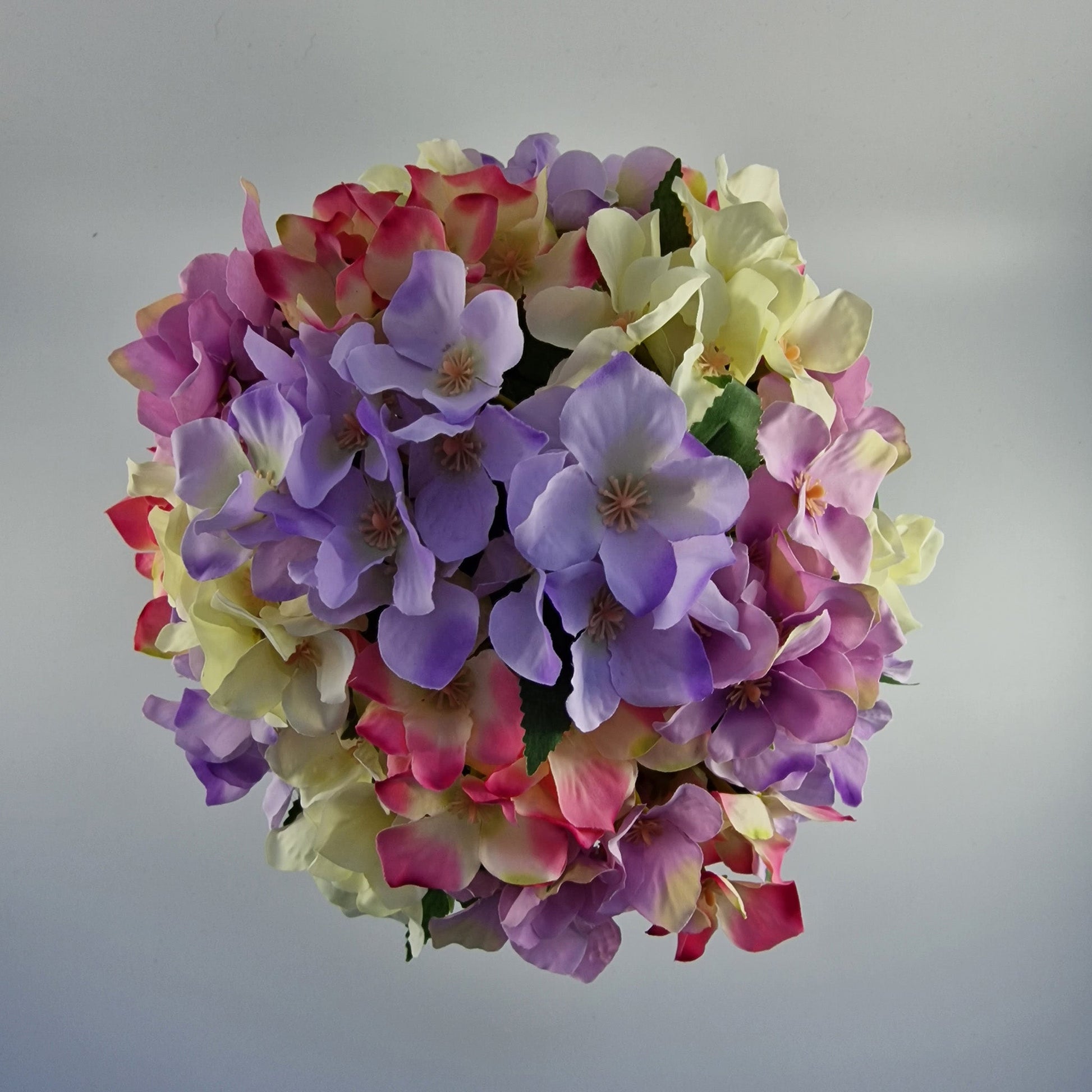 Artificial/ Silk Flower Arrangement Hydrangea Mix Grave Pot. Memorial Tribute - Amor Flowers