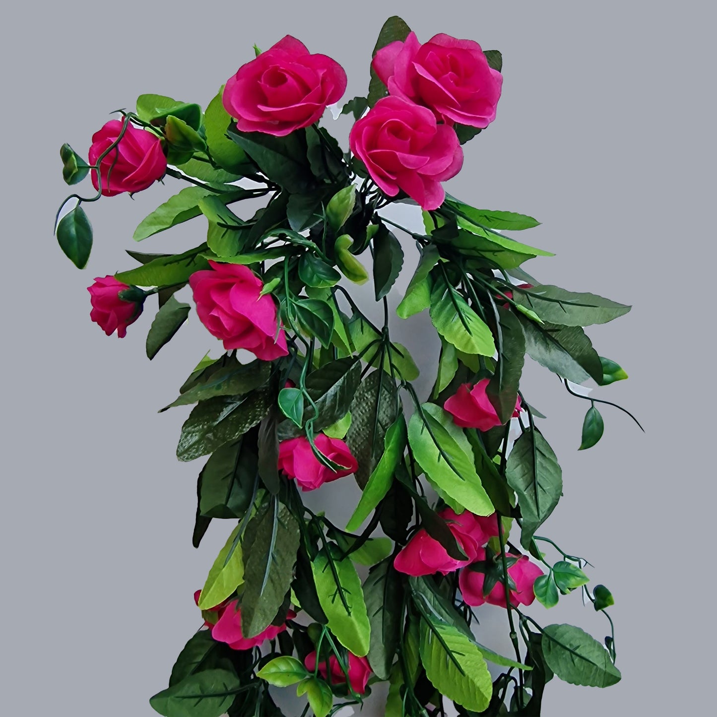 Beautiful Artificial Rose With Leaves -Pretty, Silk 80cm Trailing Rose - Amor Flowers