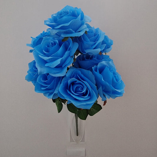 Beautiful Large Open Rose Bouquet in Blue 12 Stems Amor Flowers - Amor Flowers