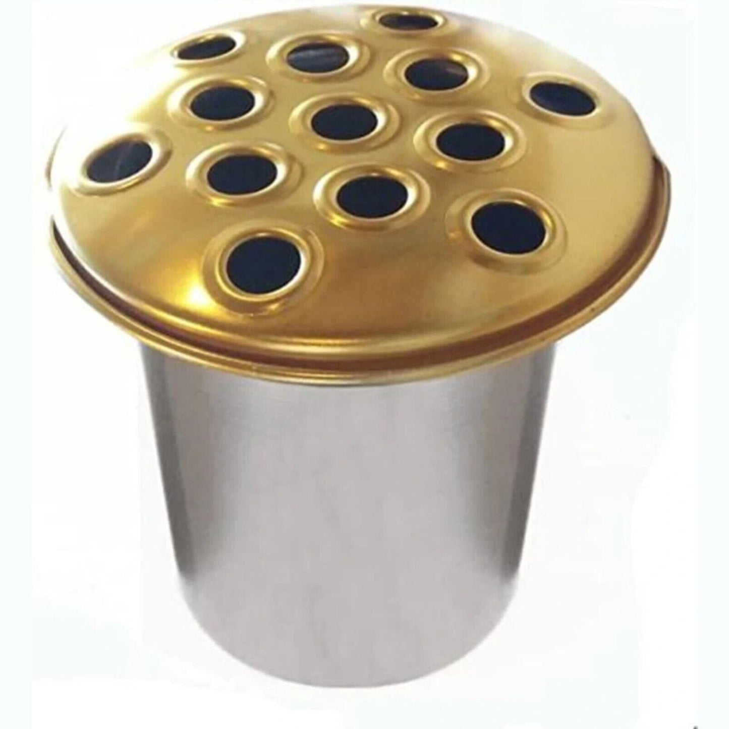 Quality Aluminium Memorial Grave Vase Pot Insert Silver or Gold Lid - Amor Flowers